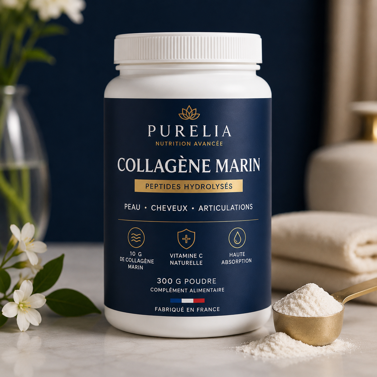 Collagène Marin + Vitamine C – Beauté & Jeunesse – Fabriqué en France