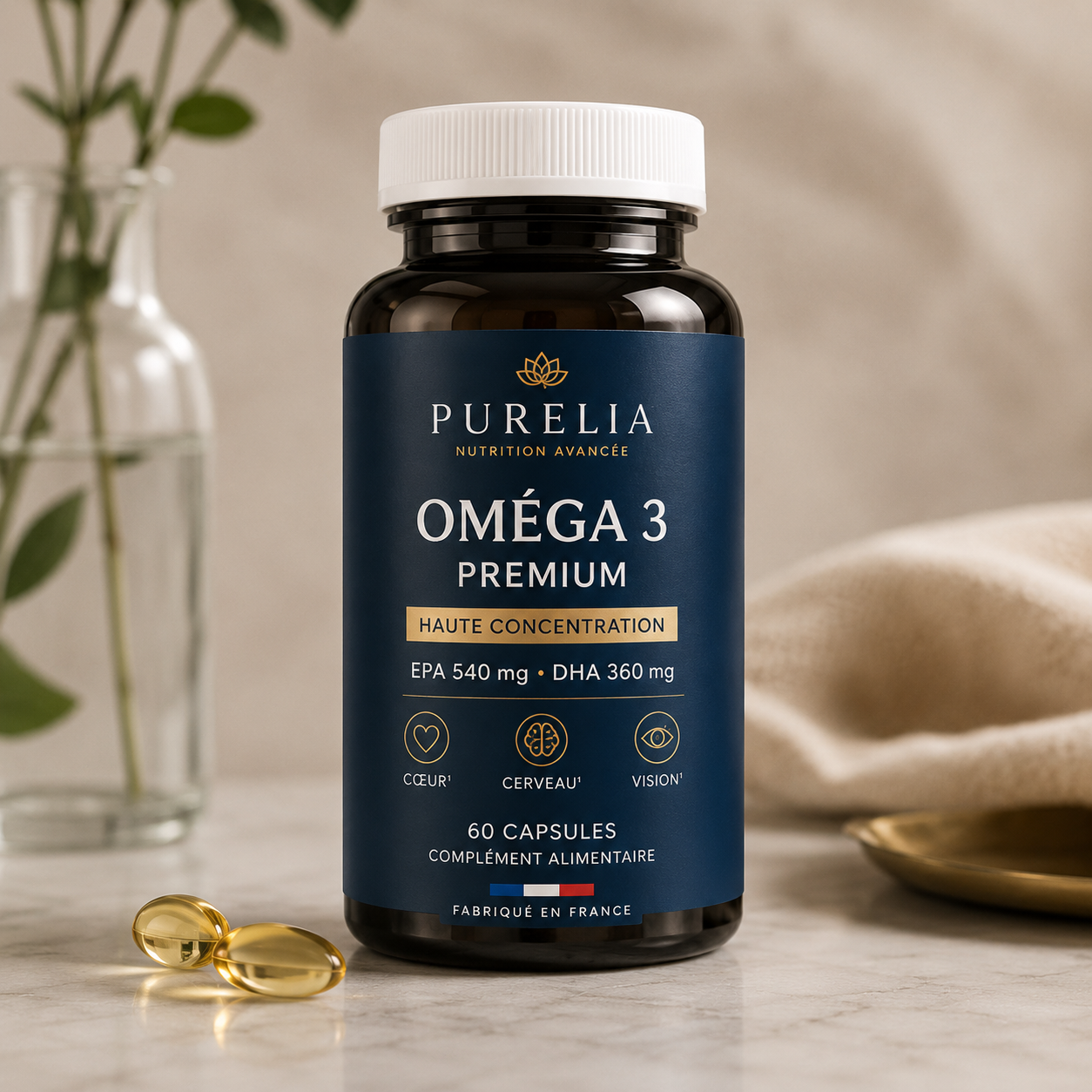 Pack Vitalité – Vitamine D3+K2 & Oméga 3 Premium – Fabriqué en France