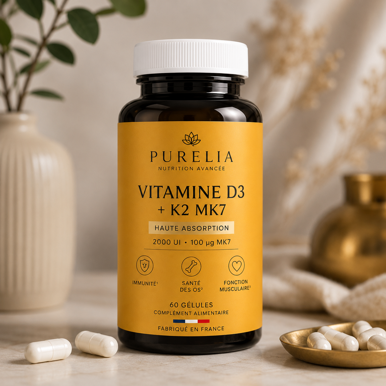 Pack Anti-fatigue – Magnésium Premium & Vitamine D3+K2 – Fabriqué en France